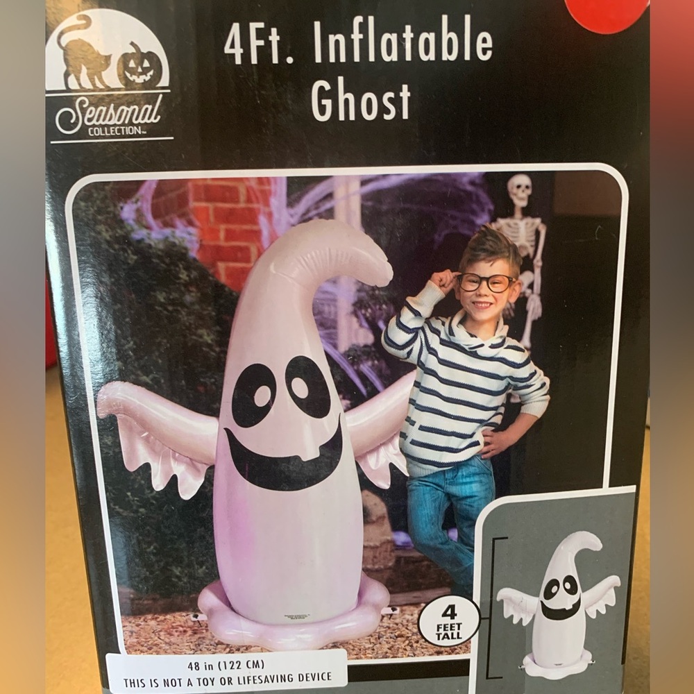 Seasonal Collection Inflatable Ghost 4ft Halloween yard decoration NIB